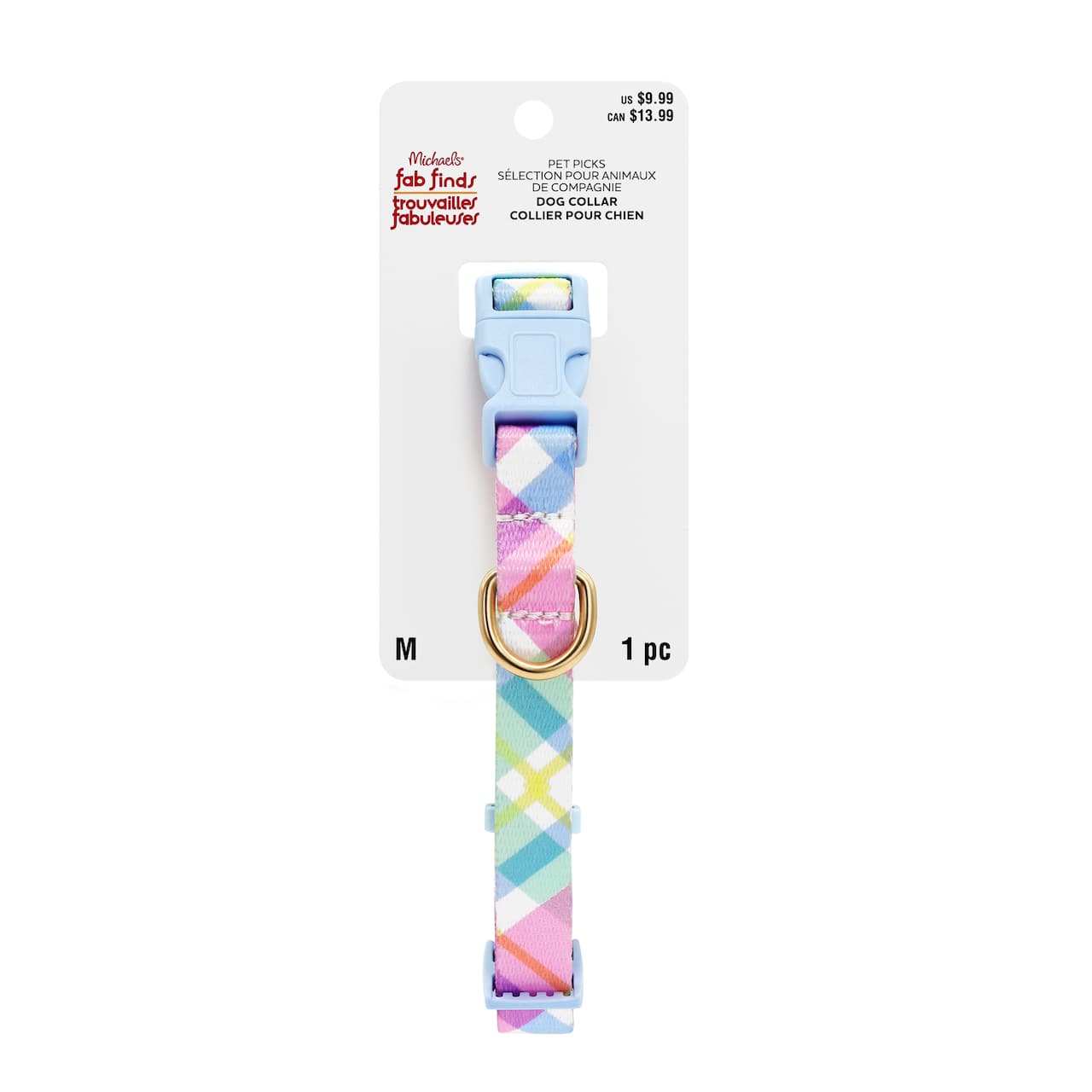 Pink Plaid Dog Collar by Fab Finds